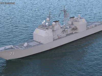  Military Ticonderoga Class Destroyer Ship CG-71 