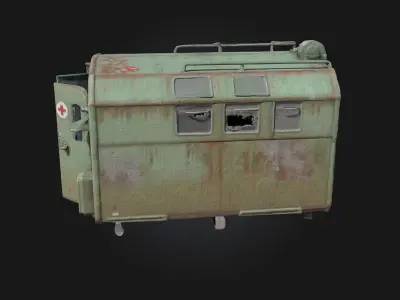 Rustic Medical Shelter  A Lifeline in the Wilderness 3D model