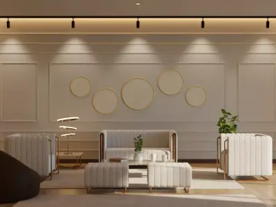 Living Room - 05 Low-poly 3D model