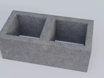 Concrate Block Low-poly 3D model
