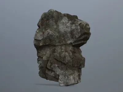 Stone rock Low-poly 3D model shop