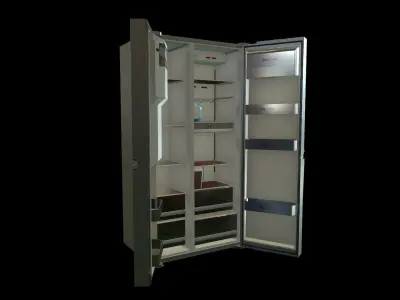 LG side by side Refrigerator Low-poly 3D model