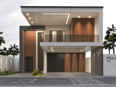 Villa house design duplex 104 3D model