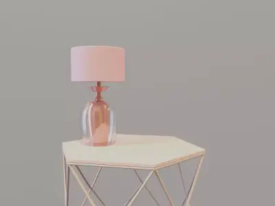 Lamp 3d model table with Free 3D model