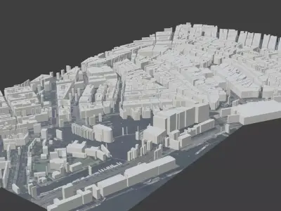 Amsterdam City Low-poly 3D model