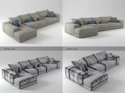 Hills sofa 6 3D model