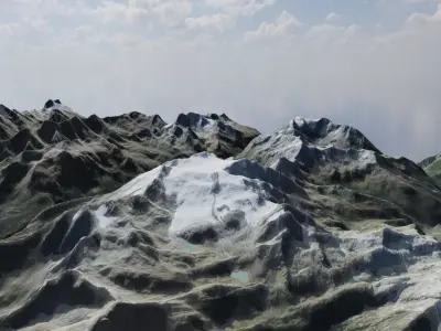 Mountain landscape 3D model purchase