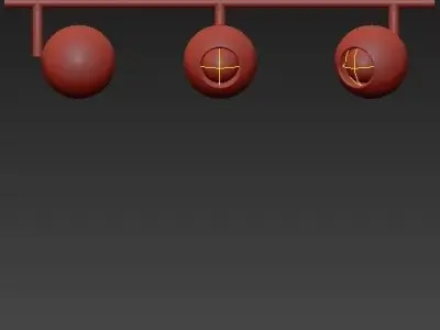 Plafonnier moderne led 3D model