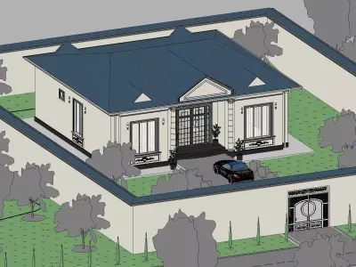 Classic House Revit Model 7 3D model
