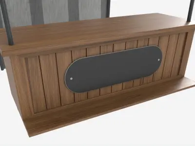 Market Fair Stall with Canopy 01 3D model