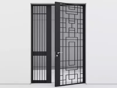 Aluminium door 312 3D model