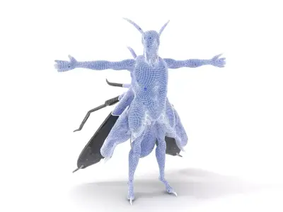 Insect Armor Warrior model pack Low-poly 3D model