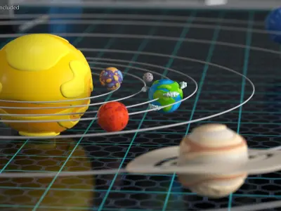  Cartoon Solar System 