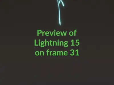 Animated Lightning v15 Low-poly 3D model