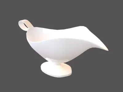 Sauce Boat v1 002 Low-poly 3D model