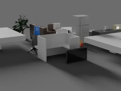 Office Low-Poly Pack Low-poly 3D model