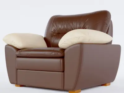 Arm chair Low-poly 3D model