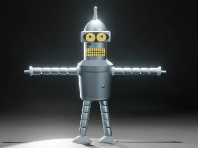 Bender from the futurama 3D model