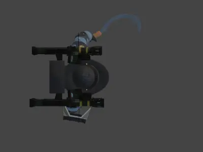 swat mutant police toilet 3D model