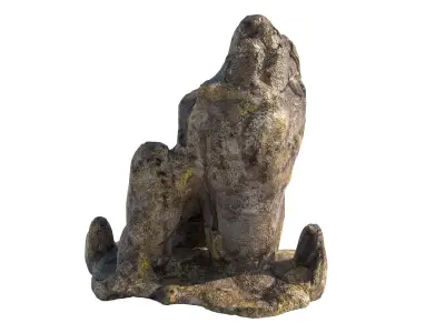 jungle moss cliff rock  Low-poly 3D model