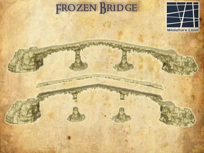 Frozen Bridge Tabletop Terrain 28 MM 3D print model