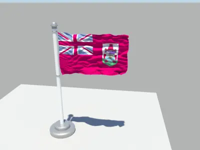 Bermuda flag 3D model