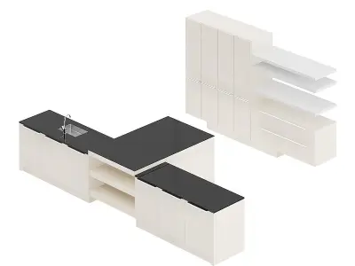 Kitchen Furniture Set 19 3D model