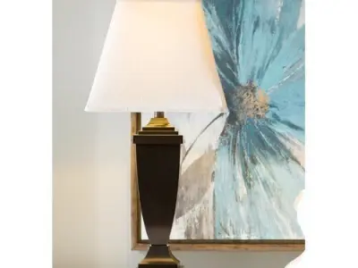 Pershore Dark Bronze Table Lamp Light Set 3D model