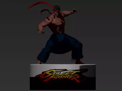 street fighter  Dark Ryu 3D print model