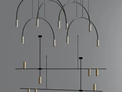 Modern Pendant Light Collection 3D model