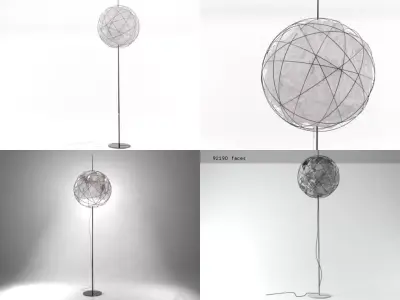 Knuller floor lamp with paper 3D model