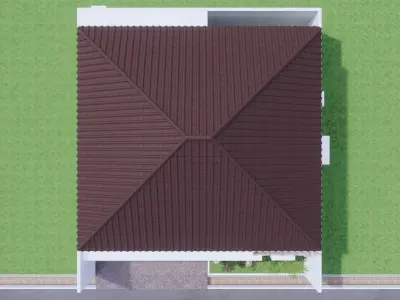 MINIMALIST HOUSE DESIGN 10 x12 METER - 3D SKETCHUP v2015 3D print model