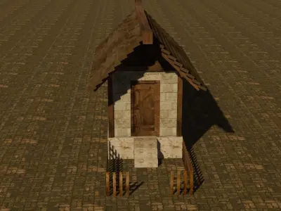 Medieval House 23 Free low-poly 3D model