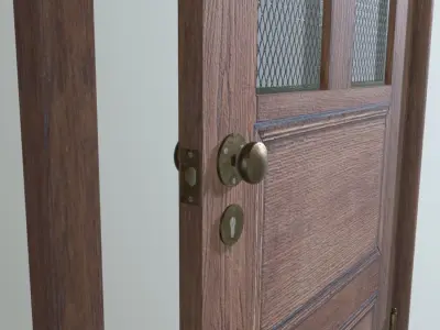 Old Door  Low-poly 3D model