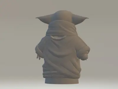 statue Grogu 3D print model