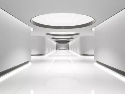 Futuristic Hallway 001 UE4 3D model