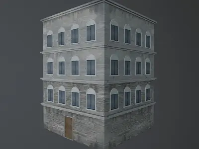Building European v01 Low-poly 3D model