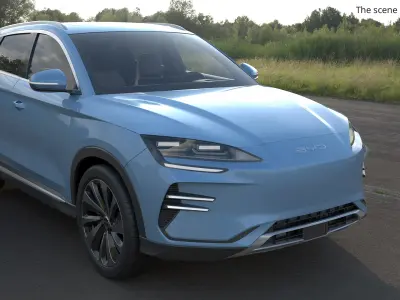  Seal U BYD Electric Family SUV Blue Rigged for Maya 