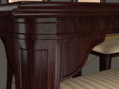 Table And Chair 0002 Free 3D model
