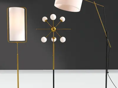 Modern Floor Lamps Collection 3D model