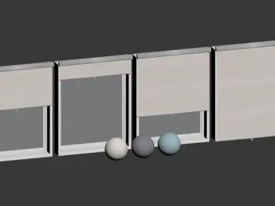 Roller Blinds- TRETUR And Window 3D model