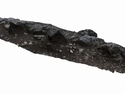 Rocky Ground Low-poly 3D model