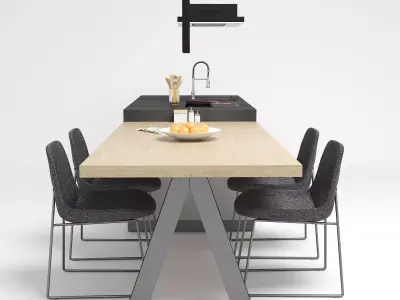 Modern Selox Kitchen Island  3D model