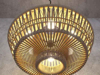 Rope ceiling lights Free 3D model
