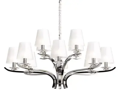 Hanging chandelier Ideal Lux PEGASO SP8 BIANCO 3D model