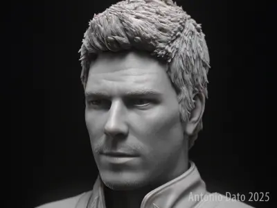 Michael Trucco as Samuel T Anders Bust Printable 3D Model 3D print model