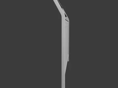 Town barrier with top rail scale 1-1 and 1-35 for diorama Low-poly 3D model