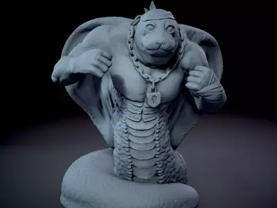 Cobra Seal Alien Creature 3D print model