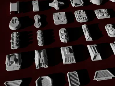 Greeble Kit bashing Sci-fi Pack  3D model