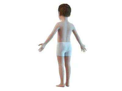  Full Girl And Boy Kids Anatomy Set Maya Static 